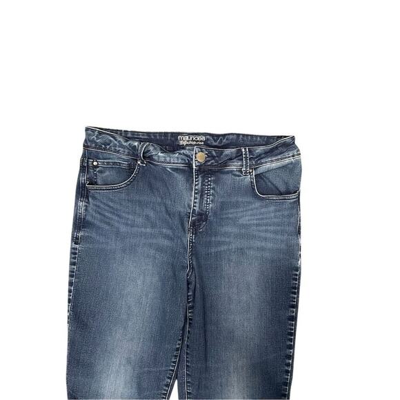 Maurices Womens Plus Size 18W Short High Rise Bootcut Jeans Blue Stretch - Picture 3 of 11